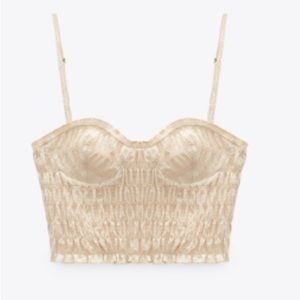 Zara Gold Crop Top